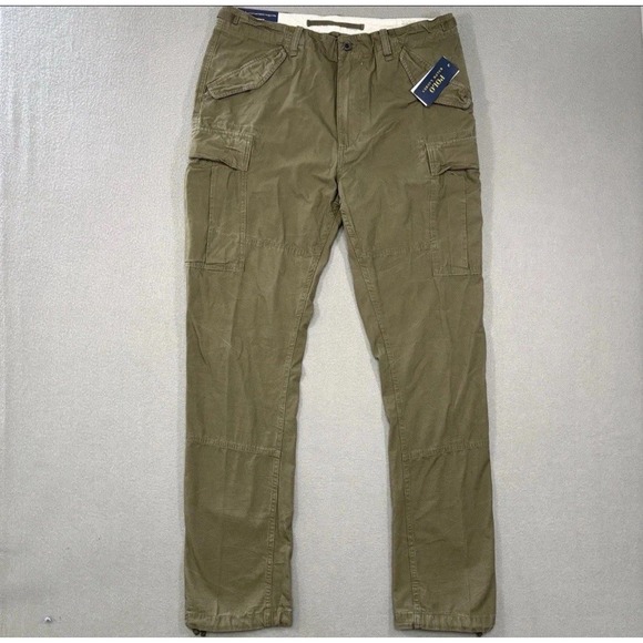 Polo Ralph Lauren Mens Slim Fit Surplus Cargo Pants Olive Green 38x32 NWT NEW